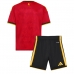 Camiseta Bélgica Primera Equipación Replica Mundial 2026 para niños mangas cortas (+ Pantalones cortos)